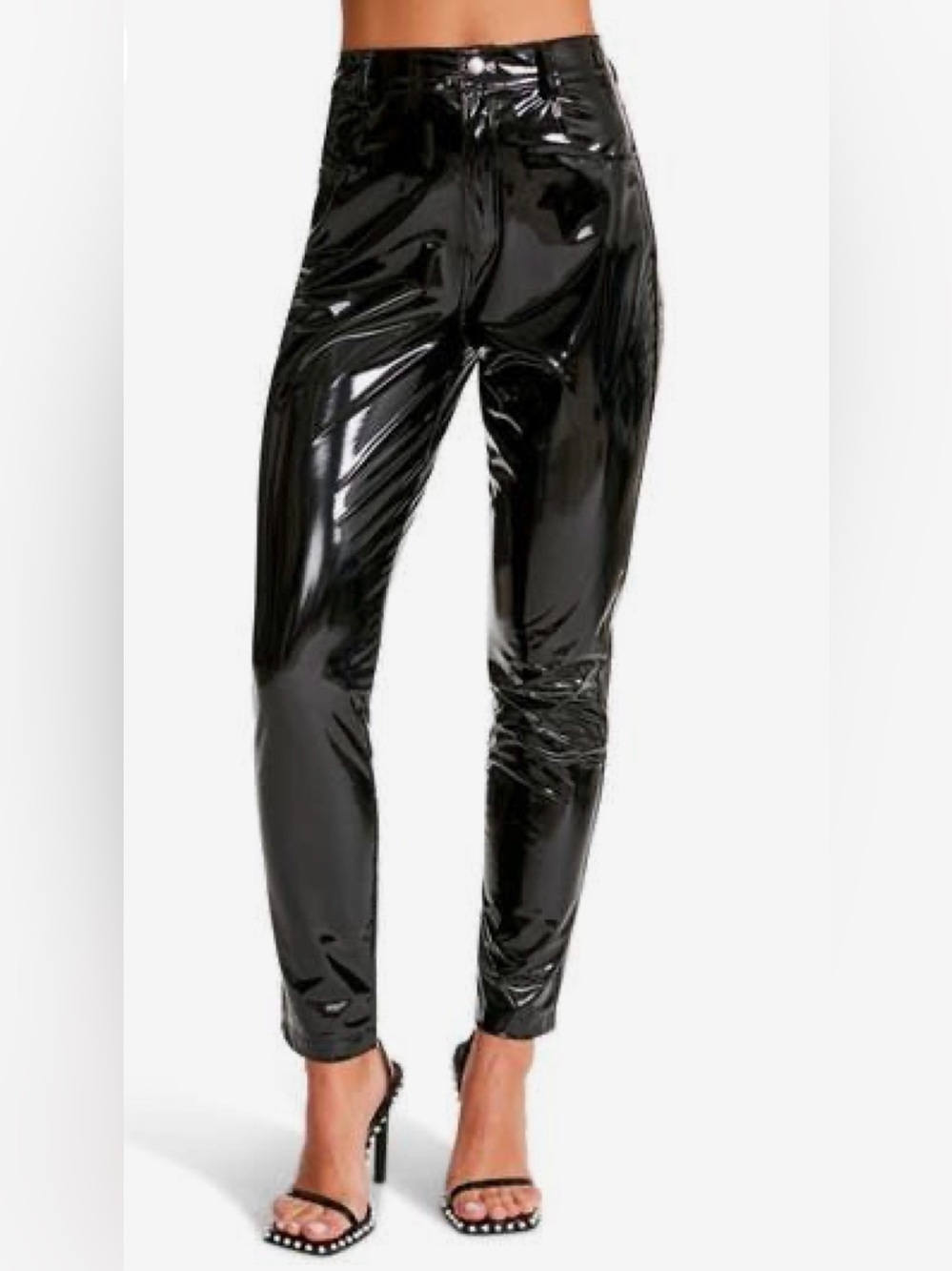 BB Dakota by Steve Madden “Shine Arts” Black High-Shine Pants Size 4